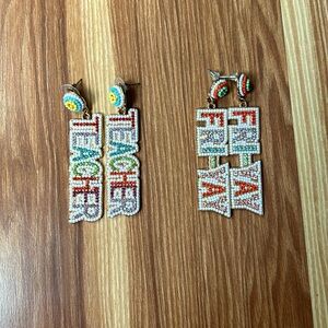 Teacher earrings.